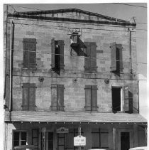 View of the Independent Order of Odd Fellows (IOOF) Hall at Mokelumne Hill in Calaveras County