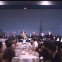 View of the festivities for the Sacramento Redevelopment Agency's groundbreaking ceremonies including speeches by local dignitaries