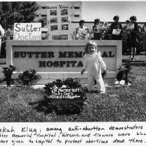Pro-life, anti-abortion protest in front of Sutter Memorial Hospital