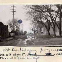 R street rail line at 11th street