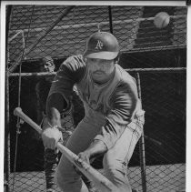 Reggie Jackson, the major league outfielder and Hall of Famer, at Spring Training in Mesa, Arizona, while with the A's