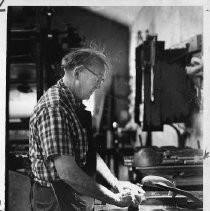 "Babe" Garbarini . Caption reads, "I'll miss the smell of the ink."