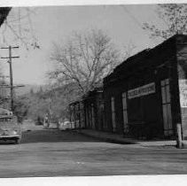 Unidentified building with sign for "Grocerys & Provisions, Wines and Liquoirs" Columbia, CA