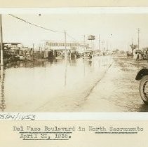 Del Paso Blvd. in North Sacramento; Liberty Iron Works in background