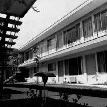 Exterior view of Camelot Apartments