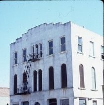 Old Sacramento. View of the Empire House and Ebner's Hotel on Second Street