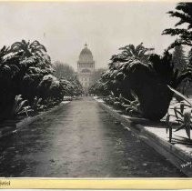 California State Capitol and grounds after a snowfall