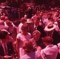 View of the groundbreaking ceremonies for the Federal Building in Sacramento