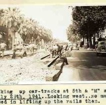 Removing street car tracks