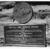 Pony Express Plaque