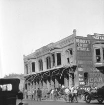 Crowd gathered on street