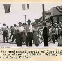 Folsom Centennial parade - Selina Hepting and Len Kidder