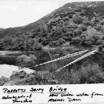 Parrott's Ferry Bridge is under water from the New Melones Dam