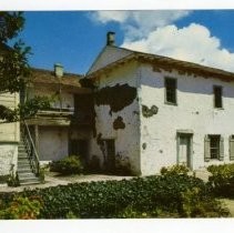 View of the house where Robert Louis Stevenson lived during latter part of 1879, California State Landmark #352, Monterey County