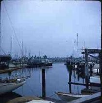 Slides of California Historical Sites. Oakland Yacht Harbor on Oakland Estuary