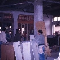 Interior view of the Traveler's Hotel during reconstruction