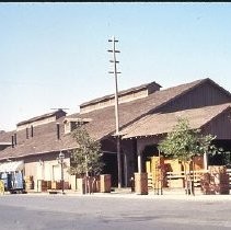 View of the Central Pacific Passenger Depot in Old Sacramento. Part of the California State Railroad Museum complex