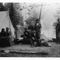 Photographs from Wild Legacy Book. Deer Hunting Camp, ca.1900