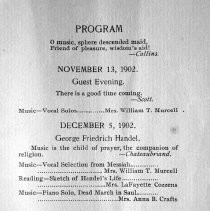 The Woman's Thursday Club of Fair Oaks Guide and Pamphlet, inside page