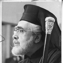 Archbishop Iakovos of North and South America, Greek Orthodox Church, with his sceptre