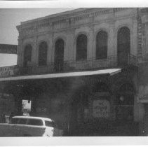 Exterior street scene at the corner of Third and J Streets in Sacramento prior to redevelopment