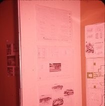 View of an American Institute of Architects' display in the SRA office