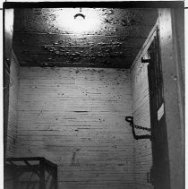 Interior view of a jail cell from the jail and courthouse in San Adreas, Calaveras County