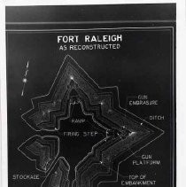 Photograph of detail of Fort Raleigh