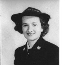 Young woman in Coast Guard uniform