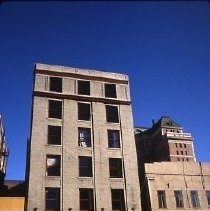 Views of redevelopment sites showing hotels, theaters, restaurants and other businesses. This view shows the Hotel Sequoia