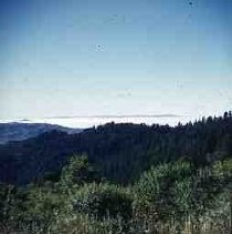 Slides of California Historical Sites. Fog over San Francisco Bay from Mt. Tamalpais