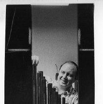 Edward LaFranchi with a pipe organ