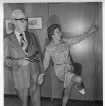 Mayor Richard Marriott watches as his wife Geraldine dances a jig at his final City Council session