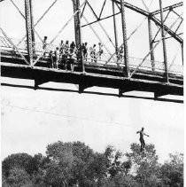 Children play near Fair Oaks bridge