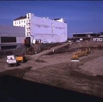 View of the construction for the Liberty House Department Store in the Downtown Plaza on K Street also known as the K Street Mall