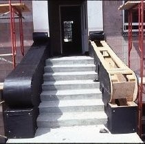 Old Sacramento. View of the Clarendon House apartment building on the corner of Second and L Streets