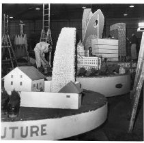 Sacramento County Float, Rose Parade, Pasadena California