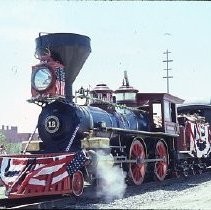 Old Sacramento historic district. View of the dedication for the California State Railroad Museum