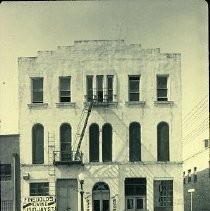 Old Sacramento. View of the Empire House and Ebner's Hotel on Second Street