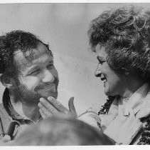 Dr. Alvin Marks, pilot and owner of Skymark Airlines. Here, with his wife Phoebe after record-breaking flight