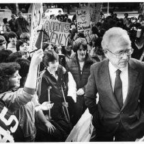 Leroy Greene with protesting students