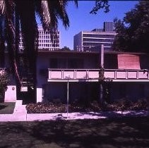 View showing the construction of the Capitol Towers Apartment buildings at 1500 7th Street