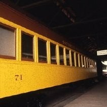 Interior view of the California State Railroad Museum in Old Sacramento