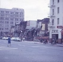 Views of redevelopment sites showing the demolition of buildings in the district. These view date from 1959 to 1963 and do not name specific locations