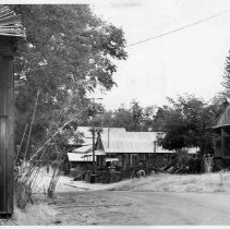 View of the main street in Sheep Ranch, Calaveras County. Named for the original Sheep Ranch operating there in the 19th century