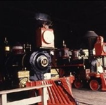 Old Sacramento historic district. View of the Tanscontinental Railroad Survey of 1969 for the centennial of the completion of the transcontinental railroad