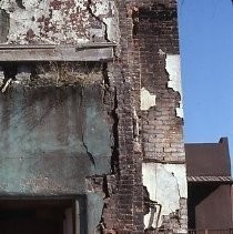 View showing the deterioration of the Pioneer Hall and Bakery on J Street near 2nd