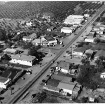 Aerial view of Fair Oaks Blvd. in Carmichael. Marconi Ave. is on the left in the center