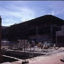 View of the construction site for Weinstock's Department Store on the K Street Mall or Downtown Plaza