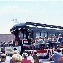 Old Sacramento historic district. View of the dedication for the California State Railroad Museum